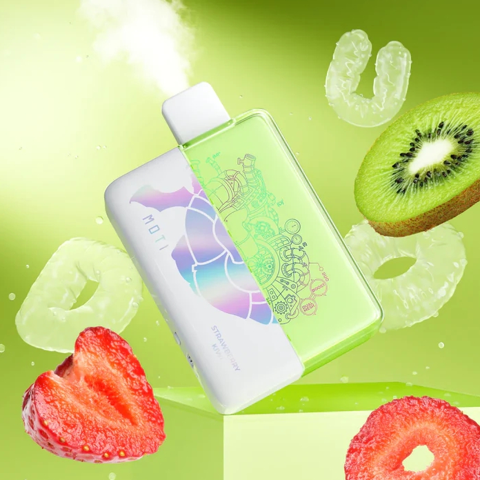 The Ultimate Vaping Experience: MOTI Duo 9000 Puffs Vape in Strawberry Kiwi